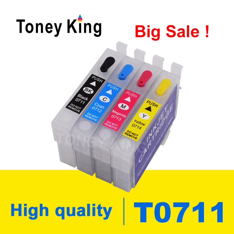 Toney universal (король набор чернил для заправки картриджа принтера Epson T0711 T0712 T0713 T0714