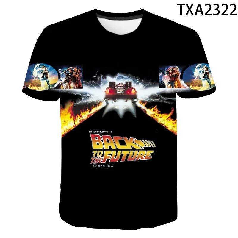 

Summer Back To The Future 3D Printed T Shirt Short Sleeve Men Women Children Casual Streetwear Boy Girl Kids Fashion Cotton Tops