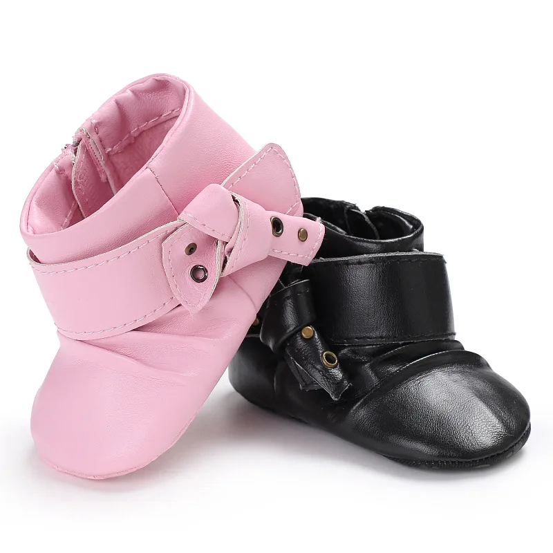 

Winter Warm Baby Girl PU Leather Shoes Lace-up Soft Fur Shoes Prewalker Walking Toddler Baby Boys Shoes Winter Boots for Baby