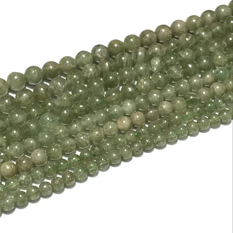 Бусины из натурального бразильского зеленого апатита 6 мм 8 круглый свободный