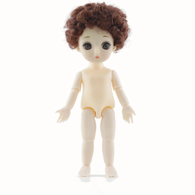 Brown F 13 подвижных шарнирных 15 см 1/8 куклы игрушки BJD Детская кукла Обнаженная Женская мода тела Куклы Игрушки для девочек подарок нормальная кожа - Цвет: Brown F
