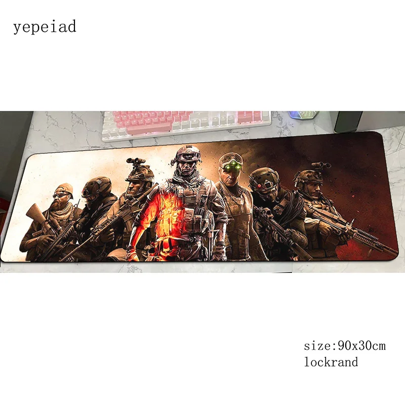 Игровой коврик для мыши warface резиновый индивидуальный Настольный 90 х30 см игровые
