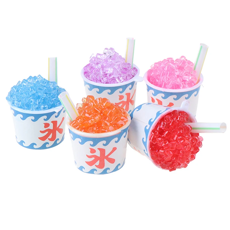 

1 шт., милый кукольный домик, миниатюрные стаканы для напитков, мороженого, набор, модель, ролевые игры, мини еда, подходит для игровой домик, а...