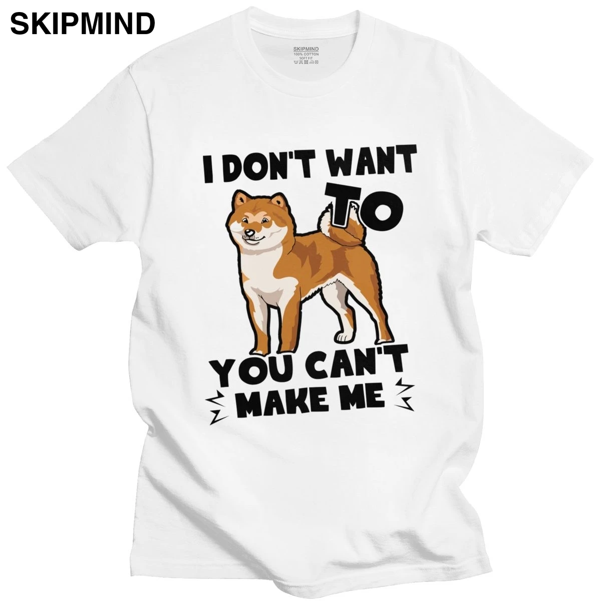 Крутая любовь Сиба ину Футболка мужская Предварительно сжатая хлопковая