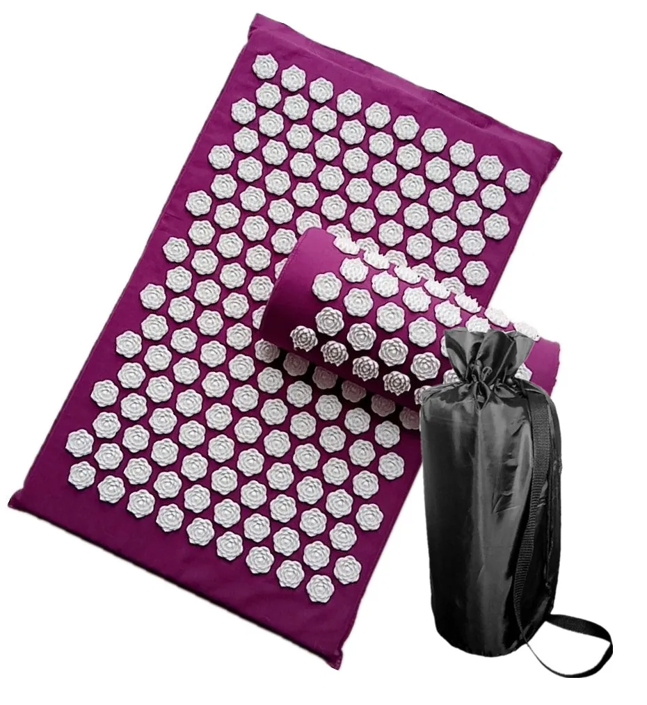 S size with bag Прямая с фабрики китайские традиционные акупунктурные наборы лотоса Спайк акупрессур подушка Массажный коврик МАССАЖ Релаксация - Цвет: S size with bag