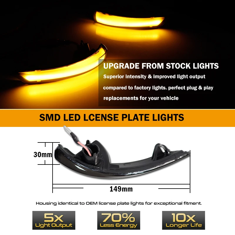 IJDM динамический последовательный мигание светодиодный указатель поворота