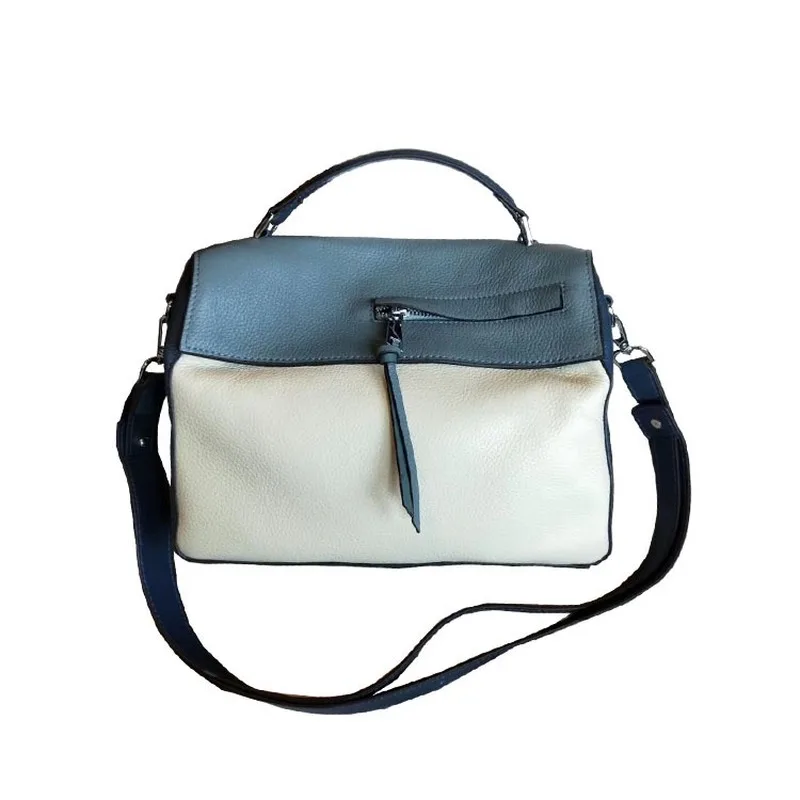 

Women's Bag 2019 Fall/winter New Fashion Hand Bill of Lading Shoulder Messenger Bag Color Bag