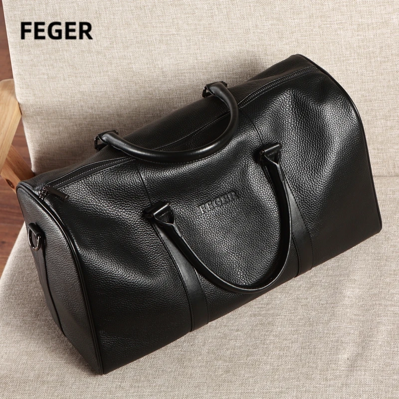 Сумка для путешествий из натуральной кожи сумка багажа вместительная ночного