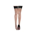 Резиновый чулок сексуальный прозрачный и черный Для женщин высотой до бедра высокие носки 0,4 мм Размеры S-XXL