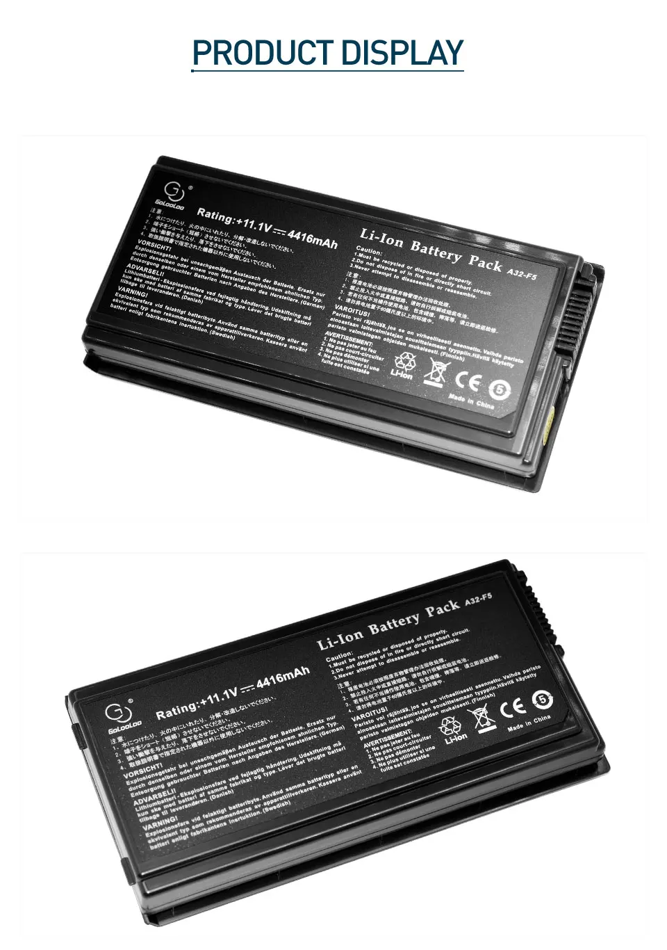4400 мА/ч, 11,1 В 6 ячеек Аккумулятор для ноутбука ASUS A32-F5 F5 F5GL F5C F5M F5N F5RA F5RI F5SL F5Sr F5V F5VI F5VL X50RL X50SL X50V X59