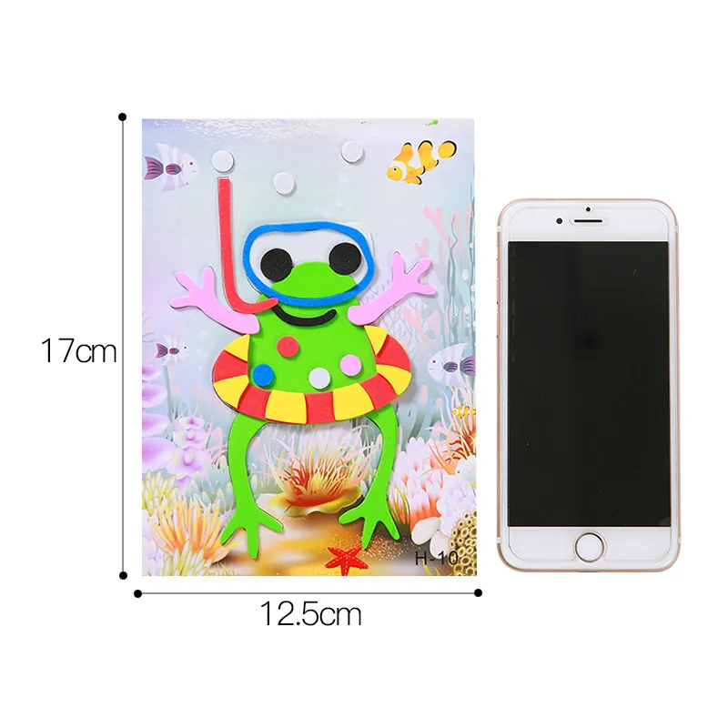 BalleenShiny 10 шт./компл. Детские DIY 3D игра-головоломка наклейка s детские развивающие игрушки наклейка в форме животных обучающая детская игрушка для подарка
