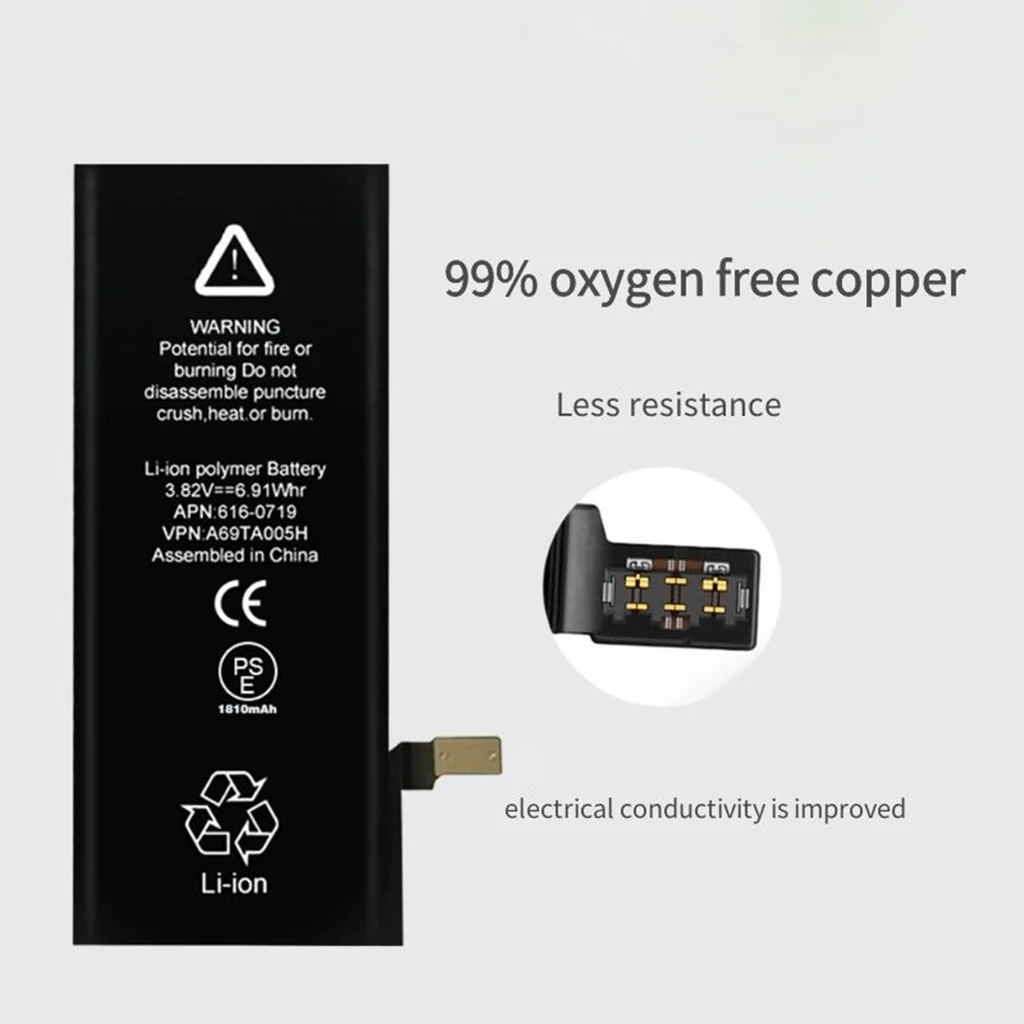 

Rechargeable Batarka for iphone 8 Battery 1821mah Bateria for iphone 8 Black Batterie for iphone 8 Batterijen 0 Cycle