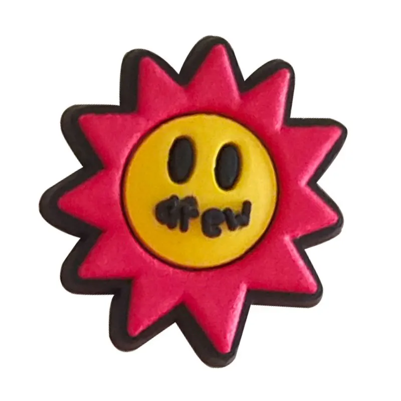 Hot 1pcs Red series PVC Shoe Charms Cartoon love Shoe Accessories Garden Shoe Buckle Decorations fit Croc JIBZ Kids X-mas Gifts