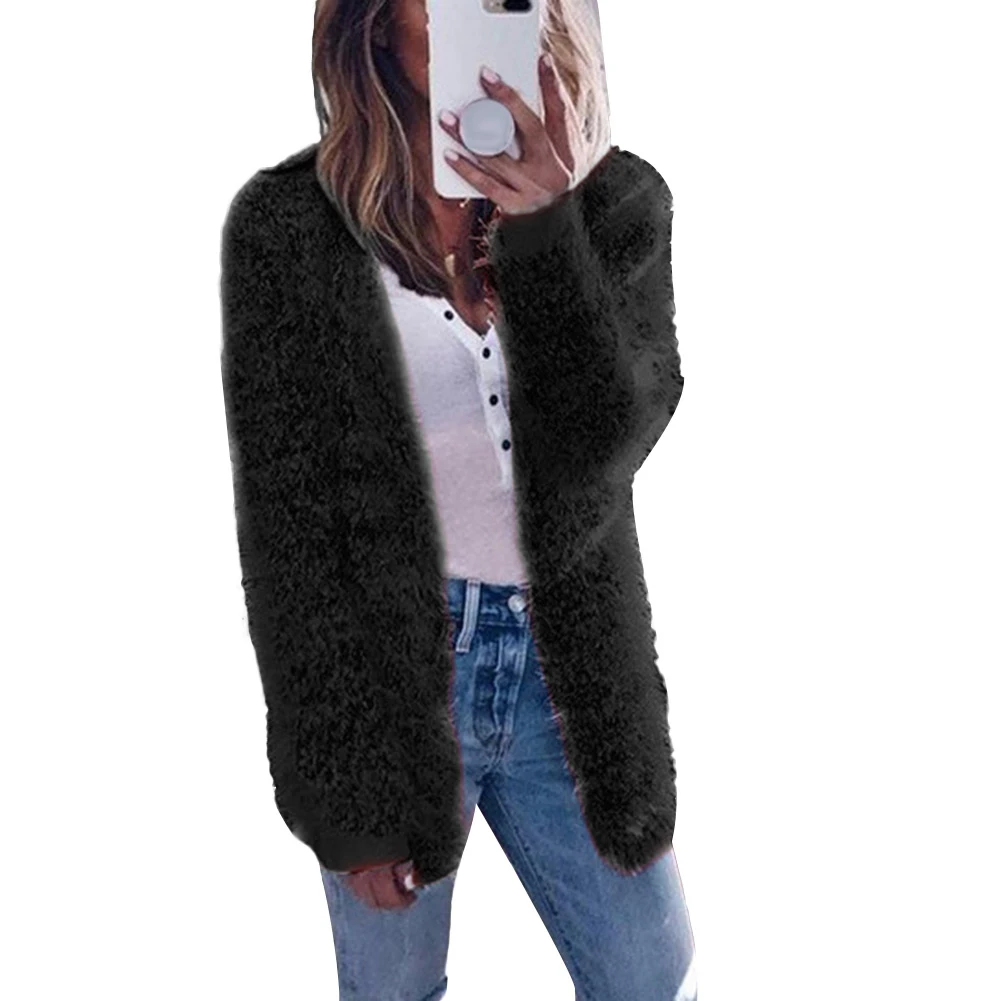 Модный женский осенне-зимний однотонный Тонкий кашемировый кардиган с длинным