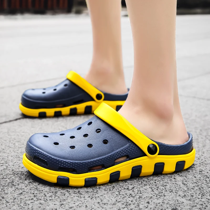 

2020 Men Sandals Crocks LiteRide Hole Shoes Crok Rubber Clogs For Men EVA Unisex Garden Shoes Black Crocse Adulto Cholas Hombre