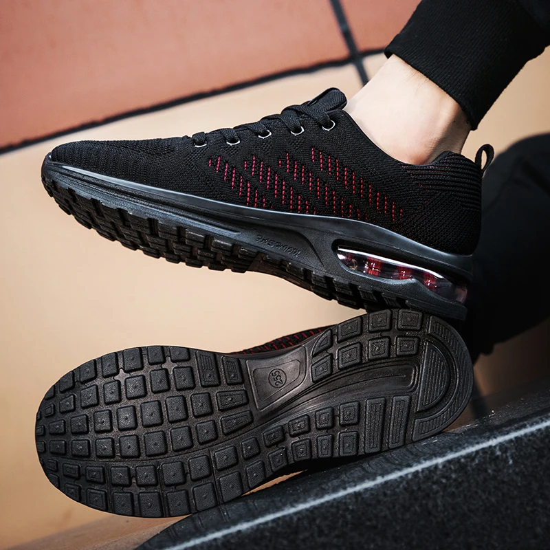 

Men Casual Shoes Lac-up Men Shoes Lightweight Comfortable Breathable Mesh Walking Sneakers Outdoor Air Cushion Running Shoes