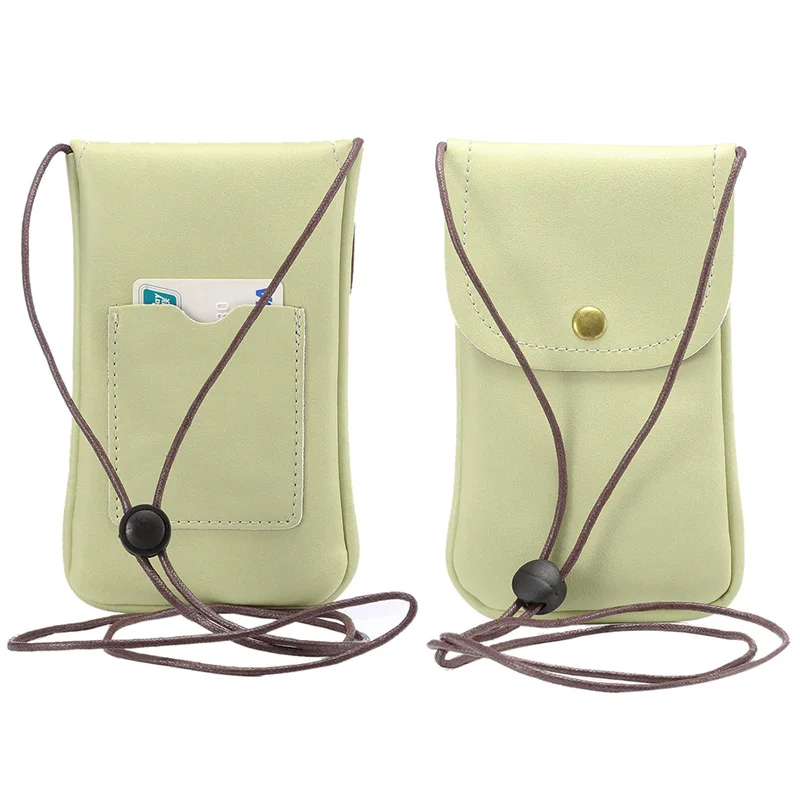 PU Leather Vertical Cellphone Pouch Bag with Shoulder Strap for Apple iPhone Samsung Galaxy and Other Smartphone Cases black | Мобильные