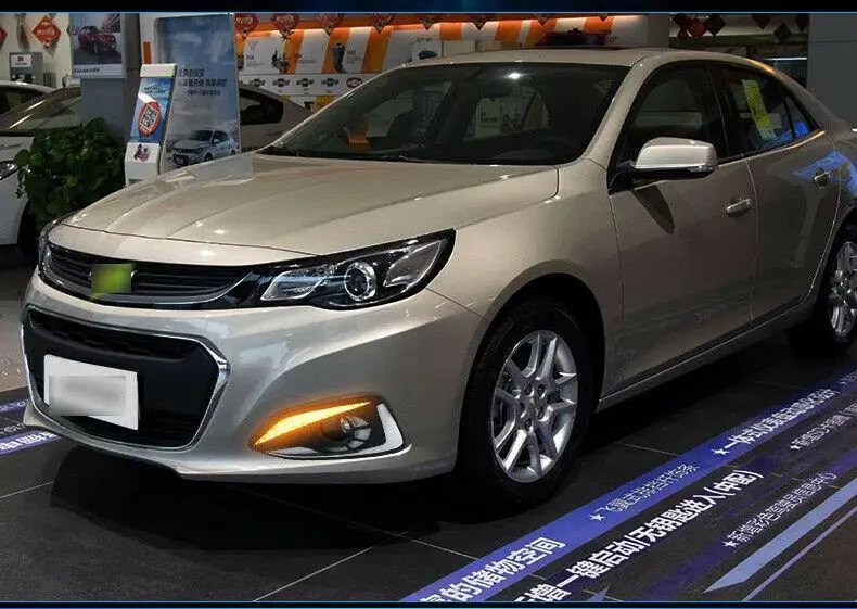 

2pcs 3 Functions Car LED Daytime Running Lights fog lamp For Chevrolet malibu 2016-2017