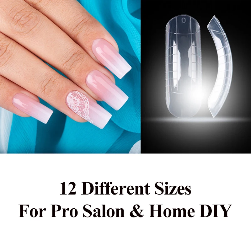 Mold Tips Finger Extension Dual Forms Guide UV Gel Nail Art Tools Fake Nails Easy Apply Home Use Builder Manicure Tool New | Красота и