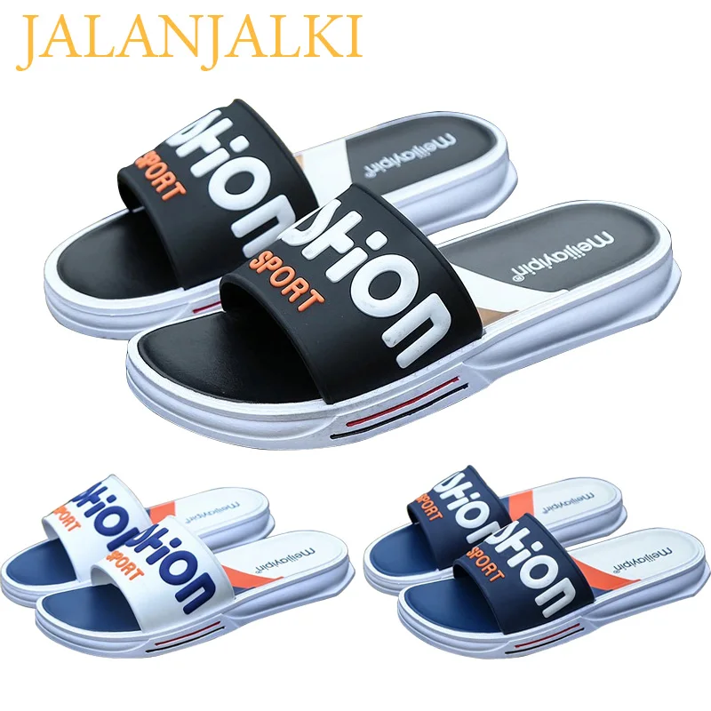 

JALANJALKI Fashion Men&Women Slippers Big Size 36-50 Novelty Design Summer Shoes Outdoor Non-slip Sole Basic Slides Male Sandals