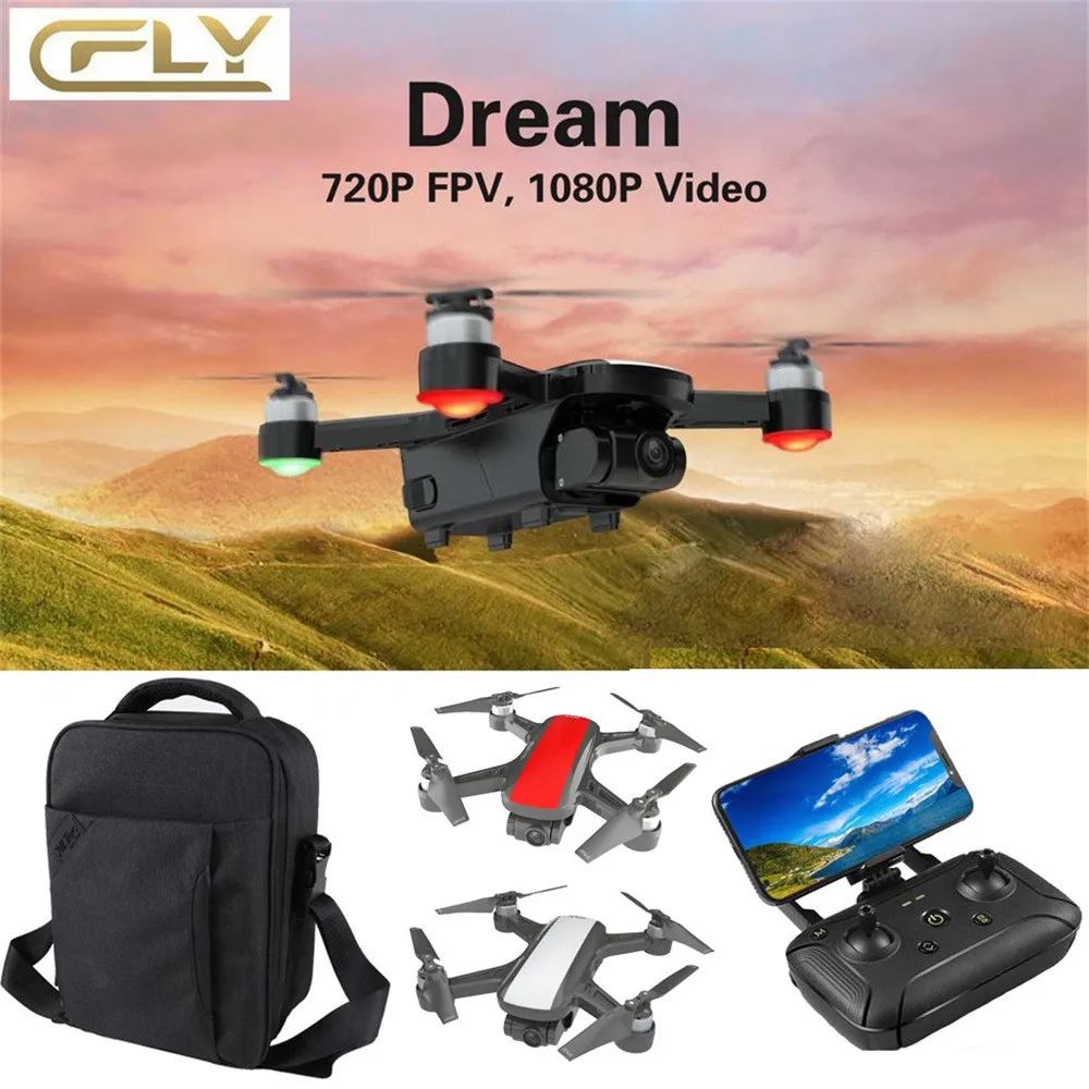 C-Fly мечта Дрон gps WI-FI с видом от первого лица 2 Ось Gimbal 4K HD Камера оптического потока+ рюкзак Радиоуправляемый квадрокоптер RC Дроны с Камера HD