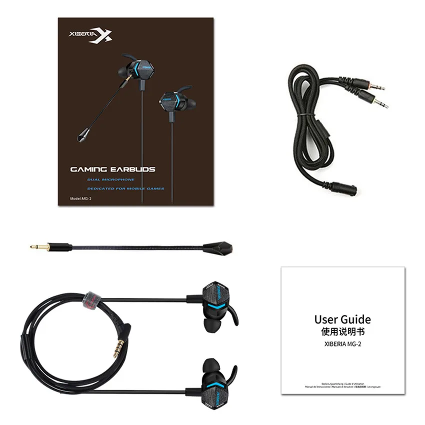 

Xiberia MG-2 Pro Vibration PC Gaming Headset With Mic In Ear Stereo Bass Noise Cancelling Earphone With Mic For PS4 Mobile Phone