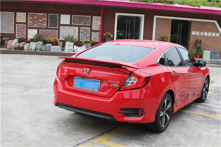 Для HONDA Civic спойлер 2016 2018 civic с светильник высокого качества ABS Материал заднее