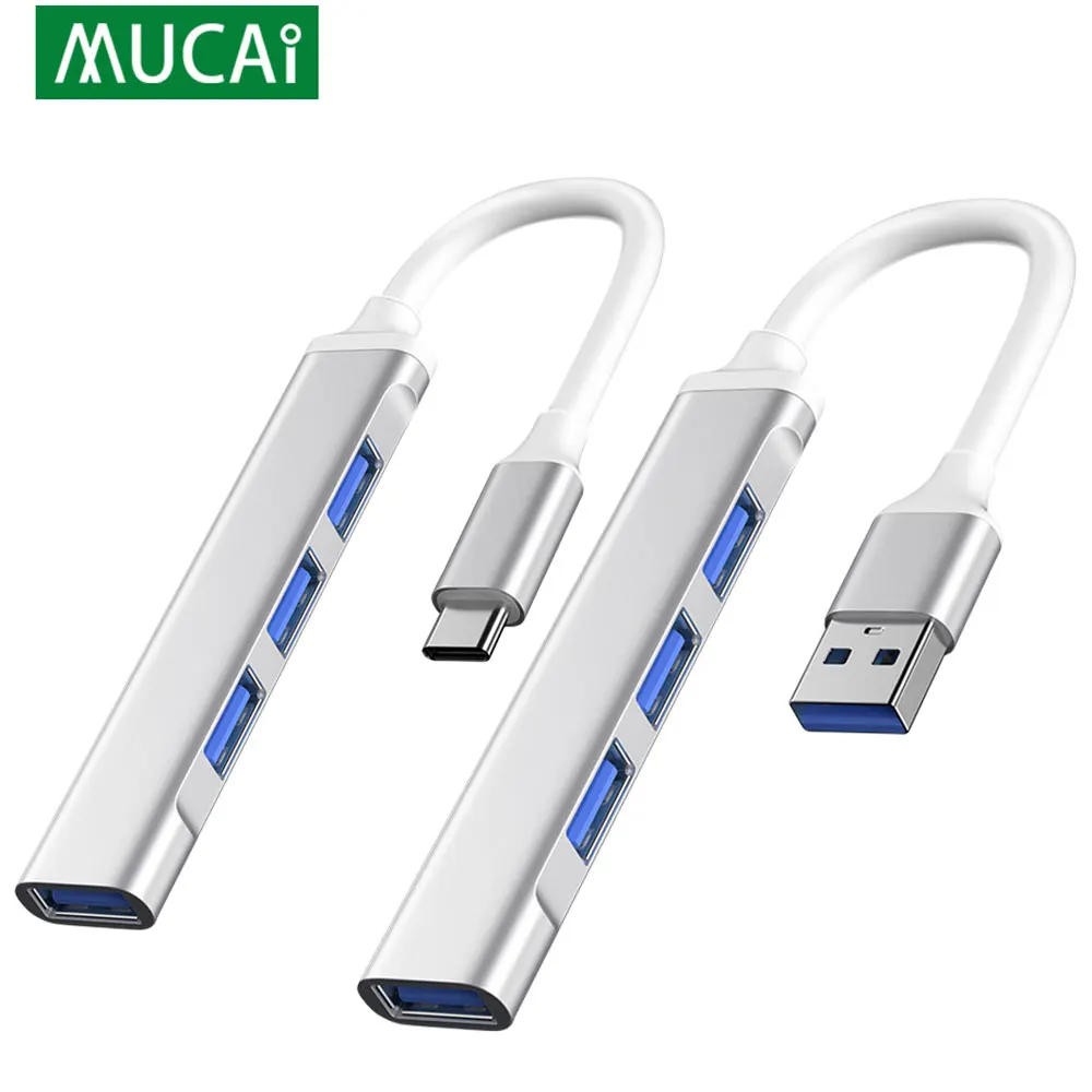 Концентратор USB C 3 0 Type 1 4 порта мультиразветвитель адаптер OTG для Lenovo HUAWEI Xiaomi Macbook