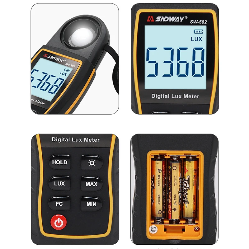 Портативный цифровой светильник меритель освещенности для фотосъемки