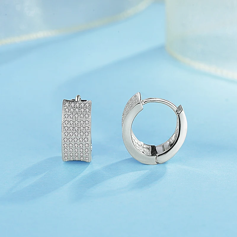 Женские серьги кольца TONGZHE серебряные из стерлингового серебра 925 пробы