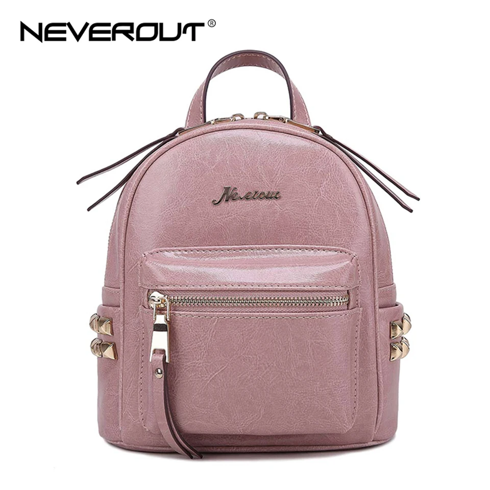 NEVEROUT новинка известный бренд Раздельный кожаный рюкзак Женские винтажные