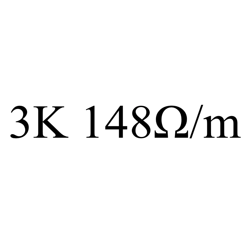 3K 148ohm 12V~ 220V 9ohm~ 510ohm Силиконовый нагревательный кабель из углеродного волокна инфракрасный, проходящий под полом нагреватель Электрический провод теплая горячая линия домашняя напольная система - Цвет: 3K 148ohm