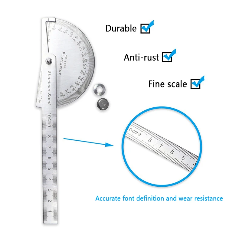 Регулируемый цифровой транспортир 10 см 180 градусов многофункциональная линейка