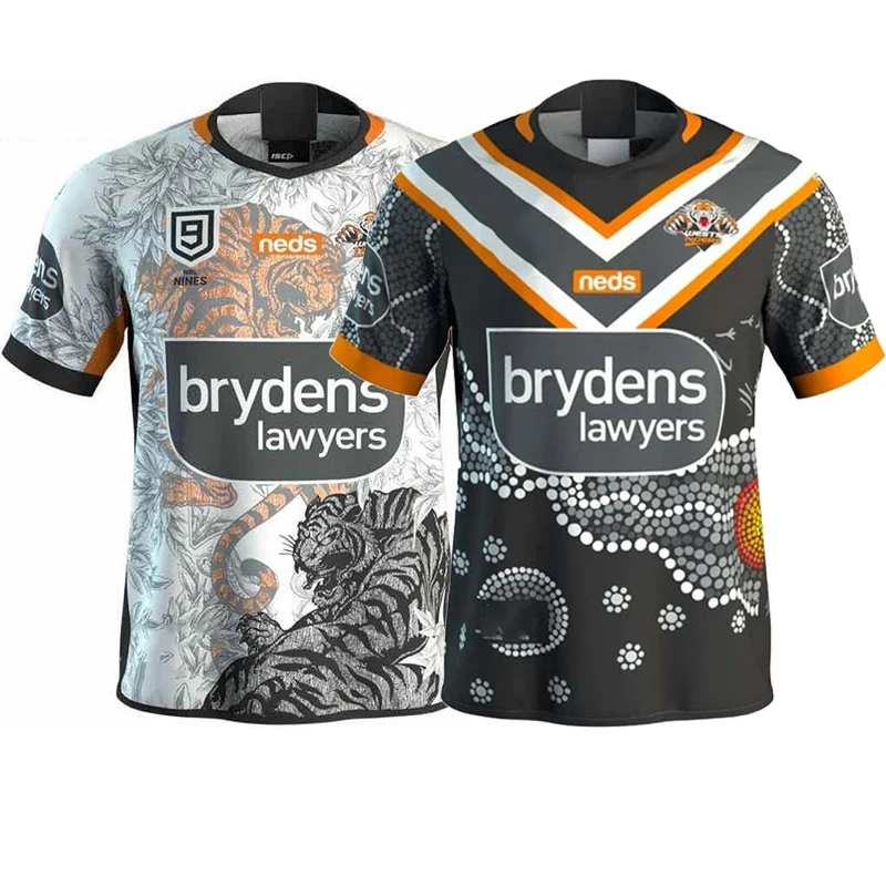 

2020 Wests Tigers Rugby Nines Indigenous Sportswear MEN'S JERSEY Tops Sport Shirt Size S-5XL