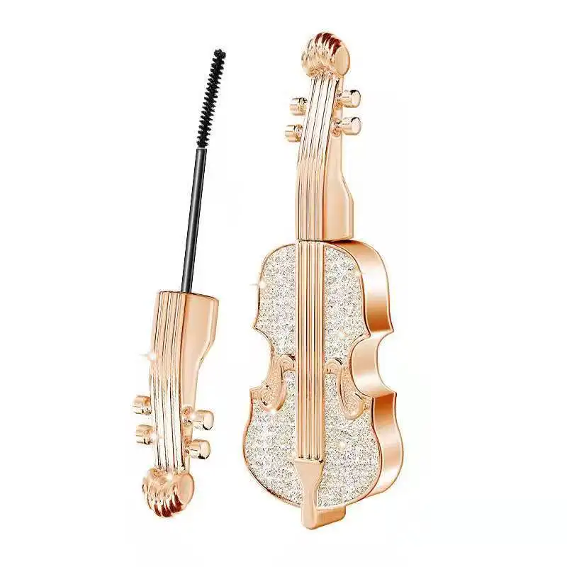 

New Black Mascara Long And Thick Brush Head Violin Modeling 3D Big Eyes Waterproof And Not Smudge Easy To Remove Delicate Mascar