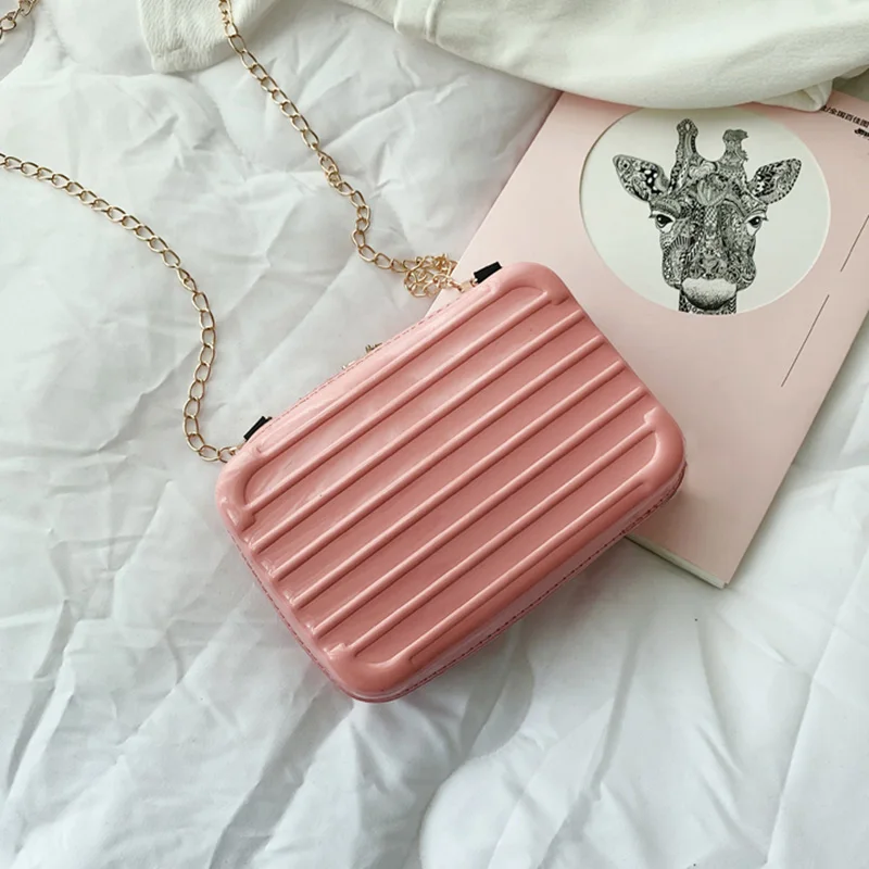 Женская сумка для багажа мягкая квадратная из ракушки на плечо с цепочкой и