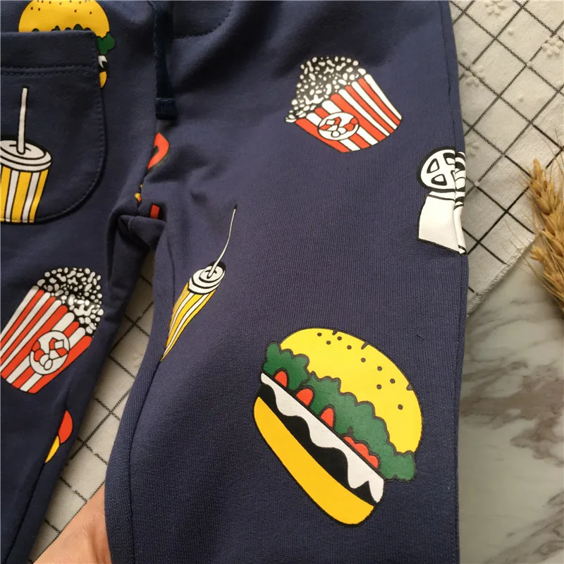 Tonytaobaby осенняя одежда новый стиль Детский темно-синий комплект гамбургера | Мать