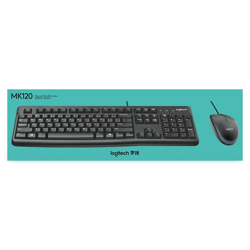 Проводная мышь Logitech для ПК комбинации клавиш MK120 простая игровая