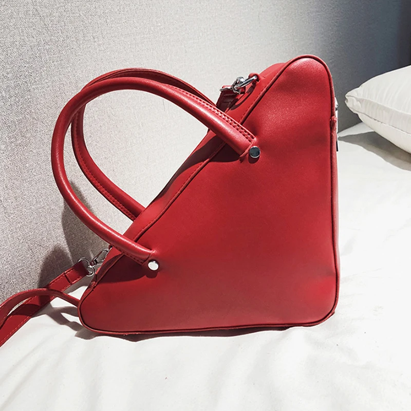 2019 новые корейские сумки через плечо модная простая треугольная сумка с