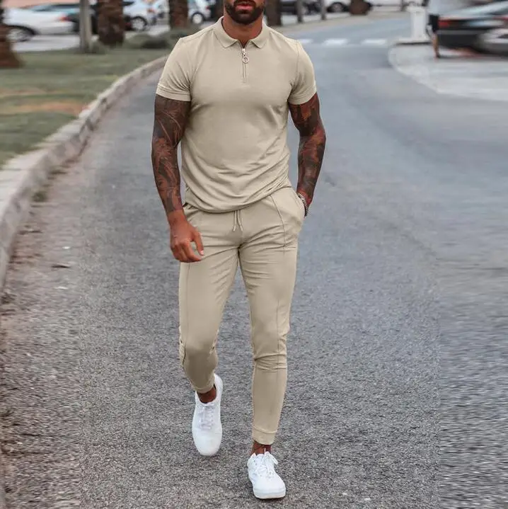 

2021 New Summer Hot Style Cross-Border Men's Wear Self-Cultivation Fashion Youth Leisure Set