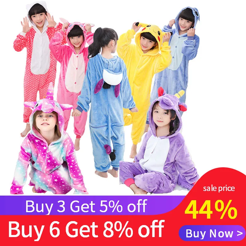 Пижама с единорогом для девочек детское стеганое одеяло сна изображением