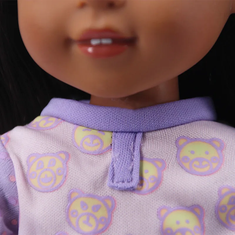 1 Series Of Purple Doll Clothes Cute Everyday Style For 14.5 Inch Wellie Wisher &amp 32-34 Cm Paola Reina Accessories Dress | Игрушки и