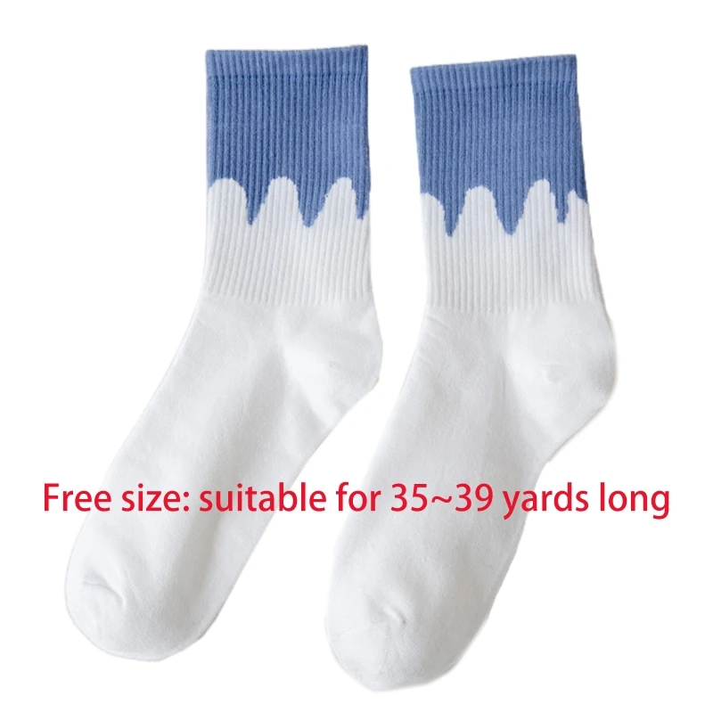 Британский стиль женские осенние хлопковые длинные носки винтажные полосатые