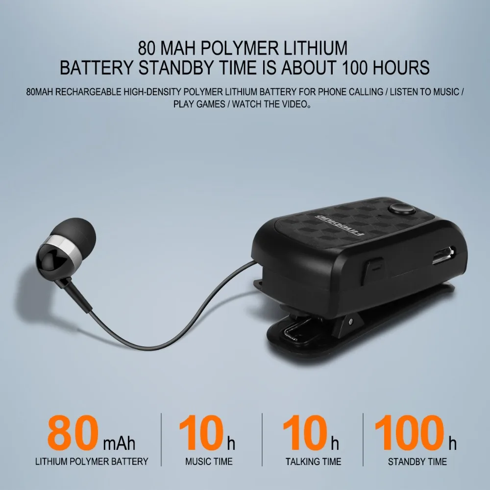 Fineblue FQ-10 Bluetooth 5,0 беспроводной наушник головка телефон кабель Выдвижной наушник музыкальная система с зажимом гарнитура Hands-free микрофон