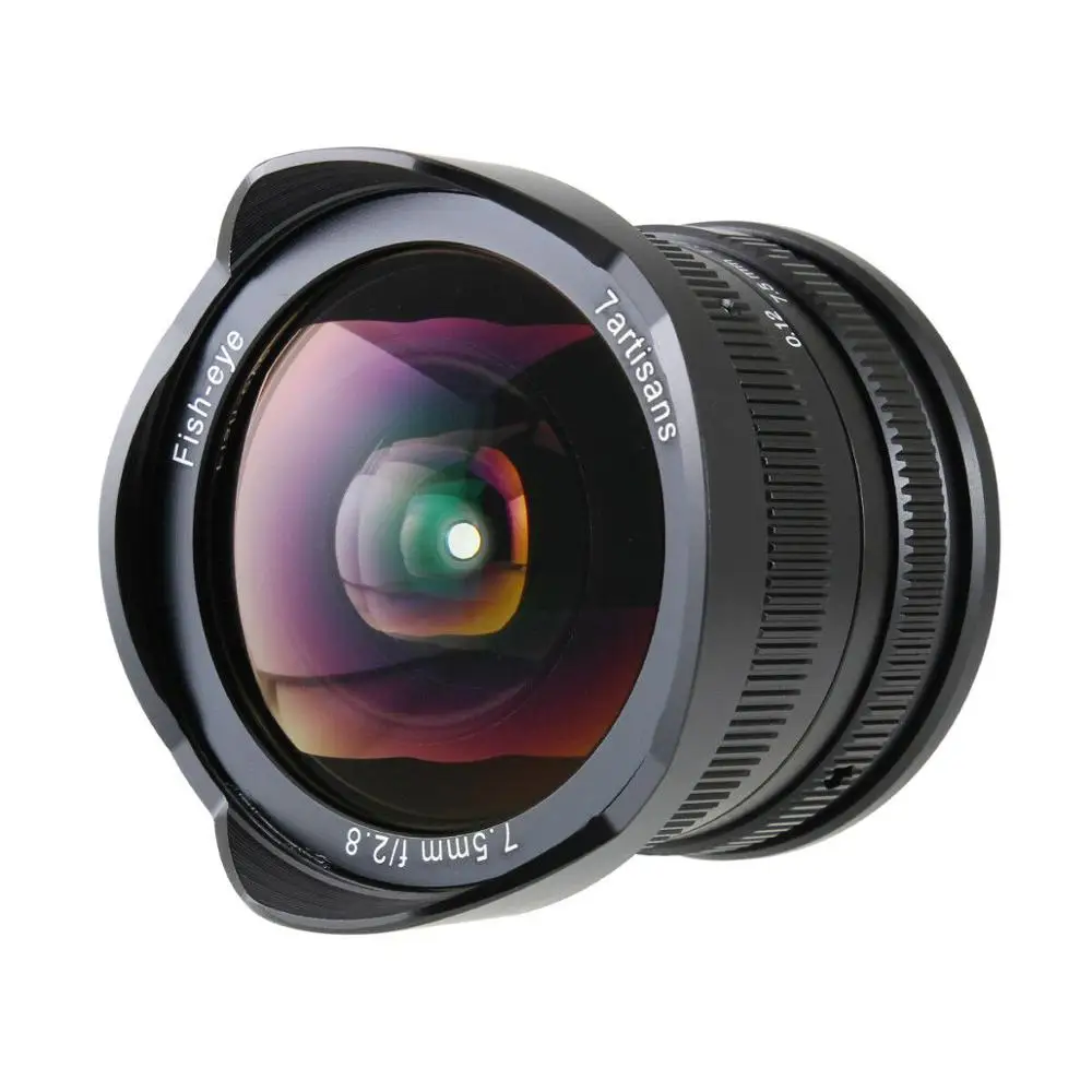 7artisans 7,5 мм F2.8 180 APS-C ручной объектив рыбий глаз для камеры Canon EOS M sony E Mount Fuji FX M4/3 Mount