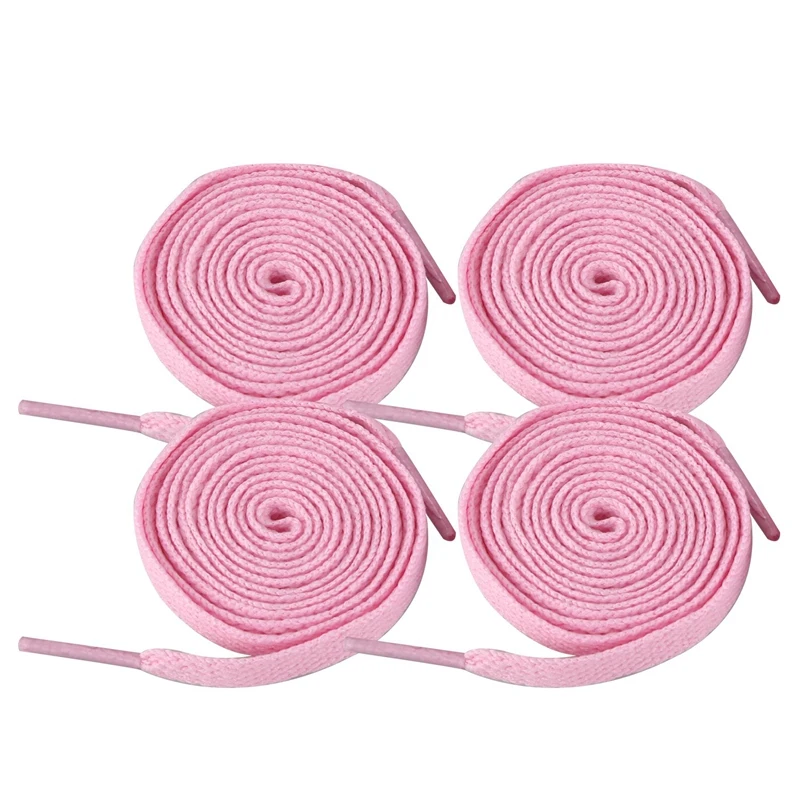 

Woman Pink Flat Shoelaces Trainer Sport Boot Shoe Laces 2 Pairs