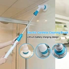 Выдвижная Беспроводная электрическая многофункциональная Чистящая щетка для мытья окон, пола, ванной комнаты
