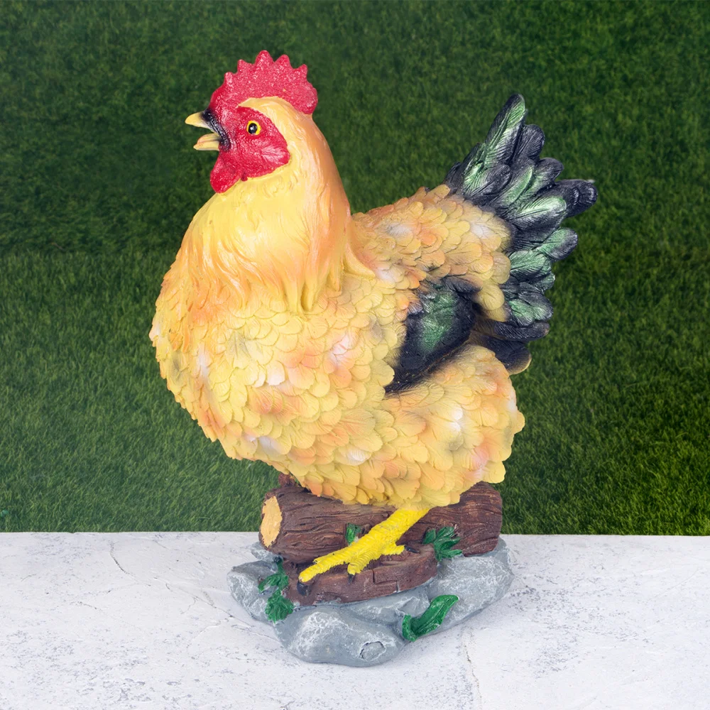 

1Pc Resin Small Hen Adornment Delicate Unique Poultry Animal Model Crafts Courtyard Garden Decoration