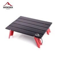 widesea camping mini portable foldable table for outdoor picnic barbecue tours tableware ultra light folding computer bed desk
