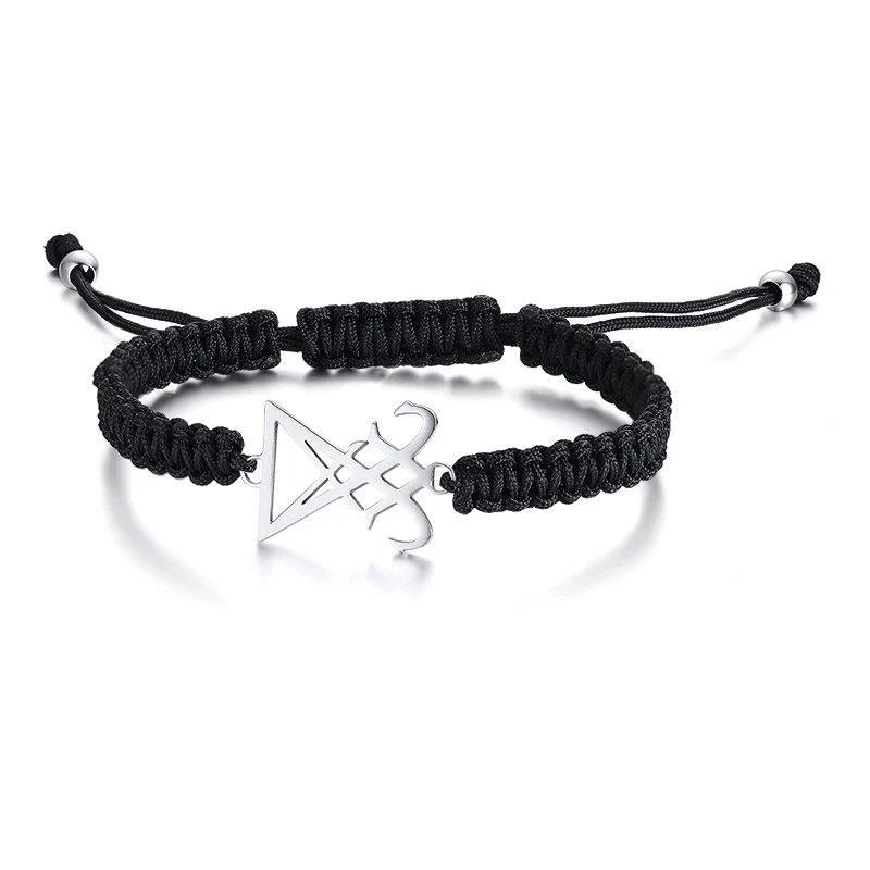 bracelet Demon Side of Lucifer сатанинские украшения Seal Sigil Symbol of Choronzon кулон ожерелье в черном готическом языческом сатане ювелирные изделия унисекс - Окраска металла: bracelet